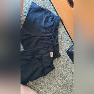 Pink fold over fleece shorts